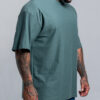 Camiseta Oversize Unicolor Verde Jade - Imagen 2