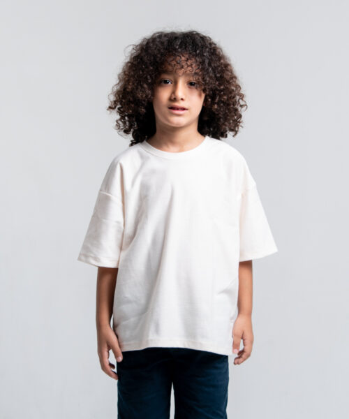 Oversize Unicolor Niño Crema