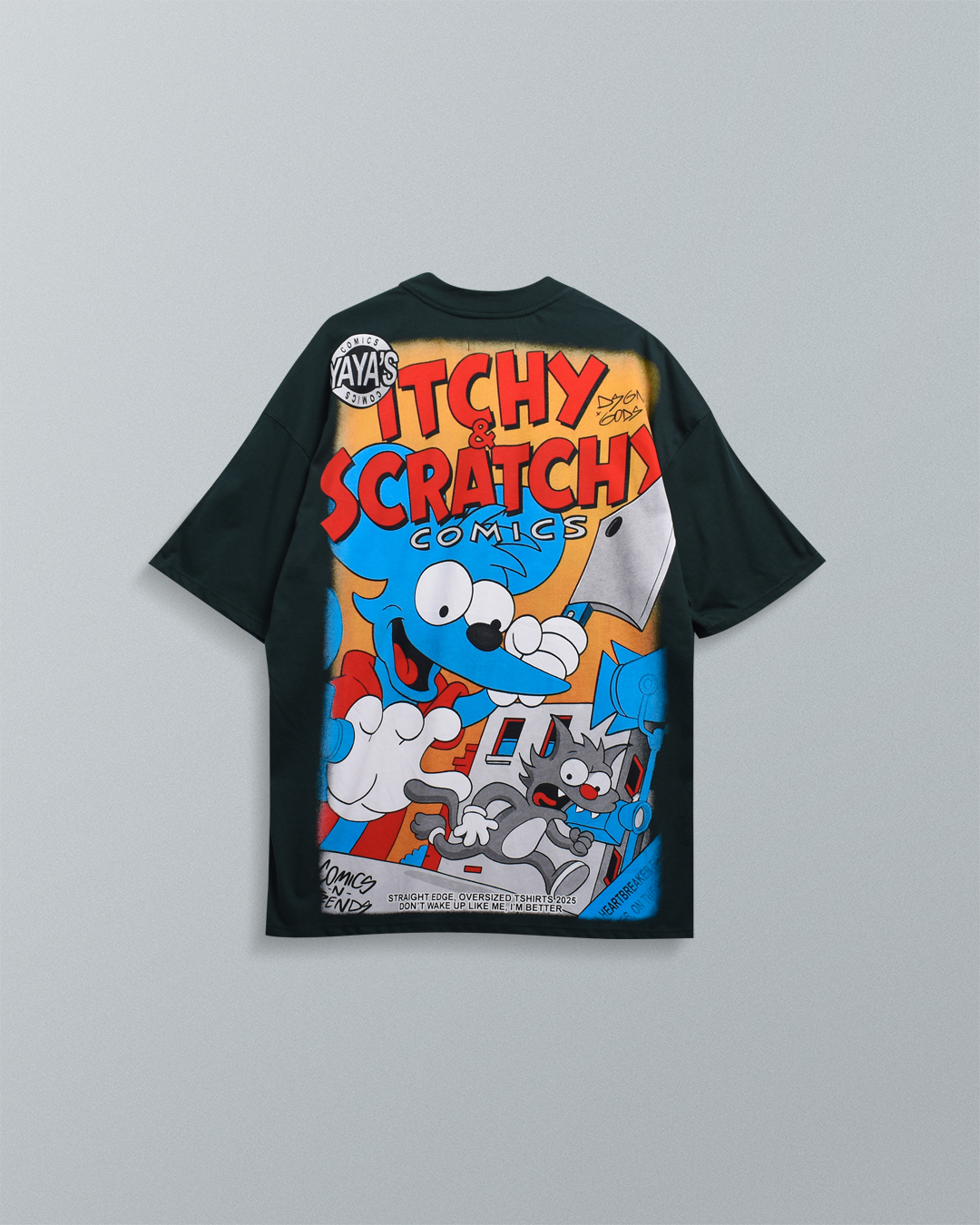 Camiseta Oversize Itchy And Scratchy